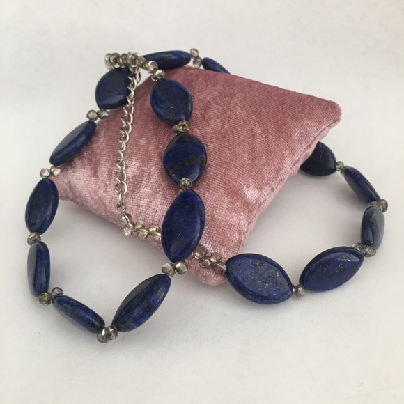 Natural lapis Lazuli bead necklace - Picture 4 of 5